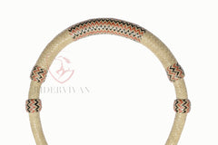 Horse Bosal, Bosal Natural & Black/Red Rawhide, Bosal 40 Plaits, Bosal 5/8" Thickness, High-Quality Handmade Bosal, Sale For Only Bosal.