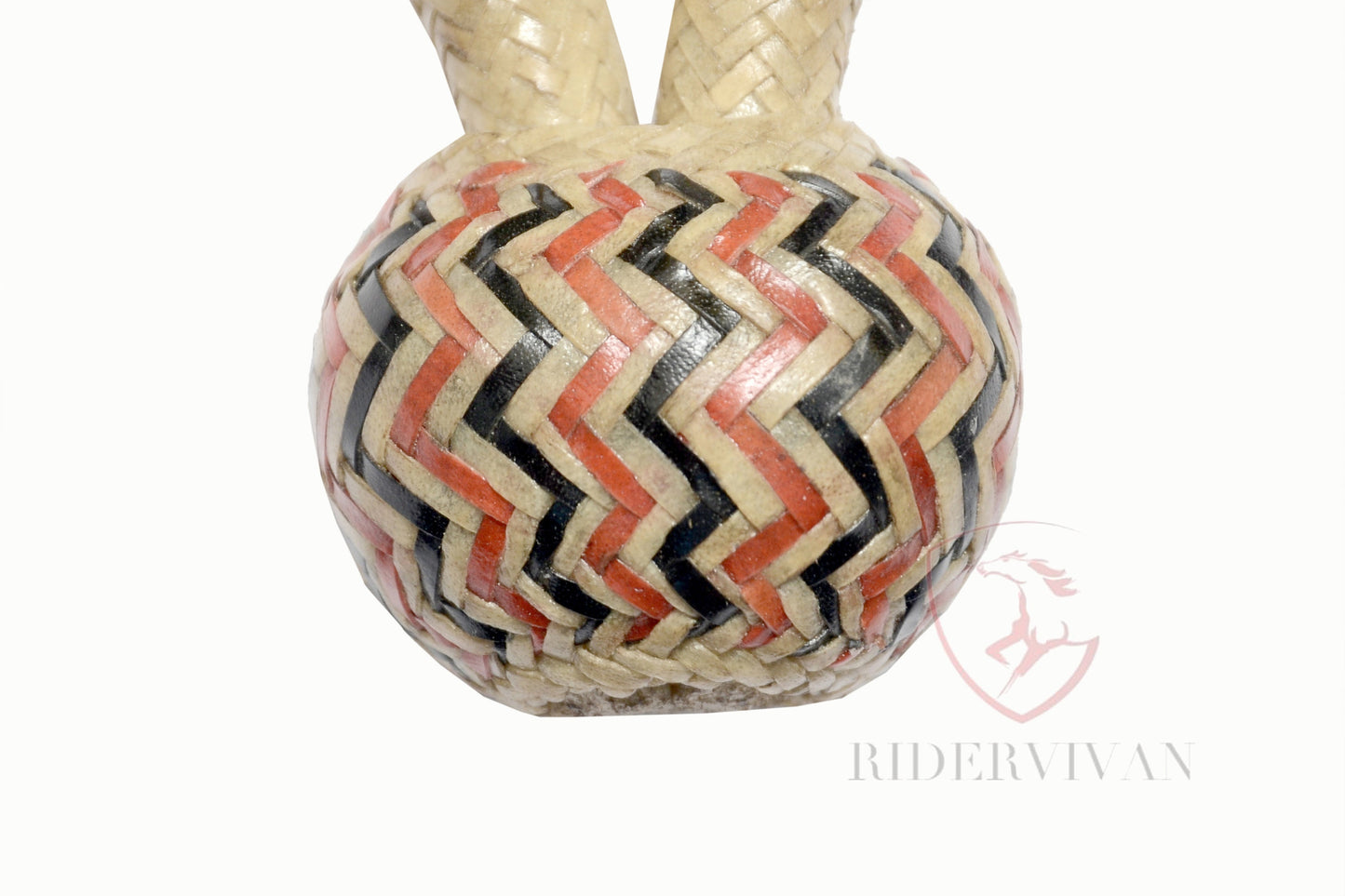 Horse Bosal, Bosal Natural & Black/Red Rawhide, Bosal 40 Plaits, Bosal 5/8" Thickness, High-Quality Handmade Bosal, Sale For Only Bosal.