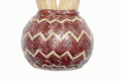 Hand-crafted Horse Bosal, Natural & Chestnut Cherry Rawhide Bosal, 40 Plaits Bosal,  5/8" Thickness High-Quality Bosal